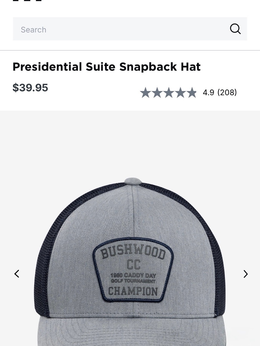 Travis Mathew’s Bushwood CC Presidential Snapback Hat